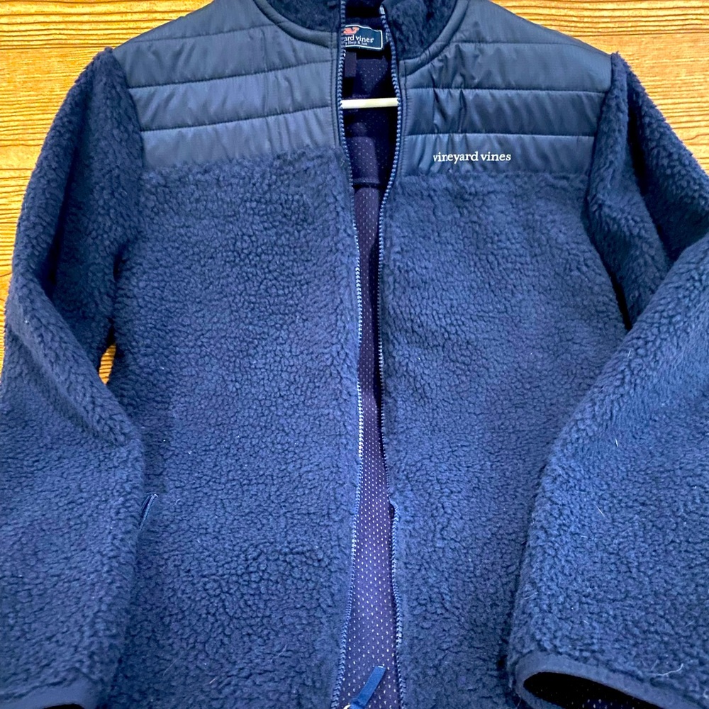 Vineyard Vines Sherpa youth  full zip jacket